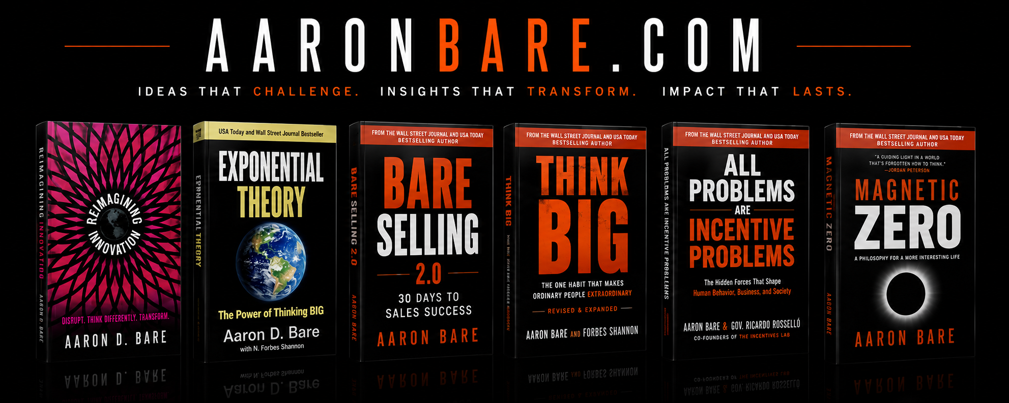 AaronBare.com — Ideas that challenge. Insights that transform. Impact that lasts. The Aaron Bare book lineup.