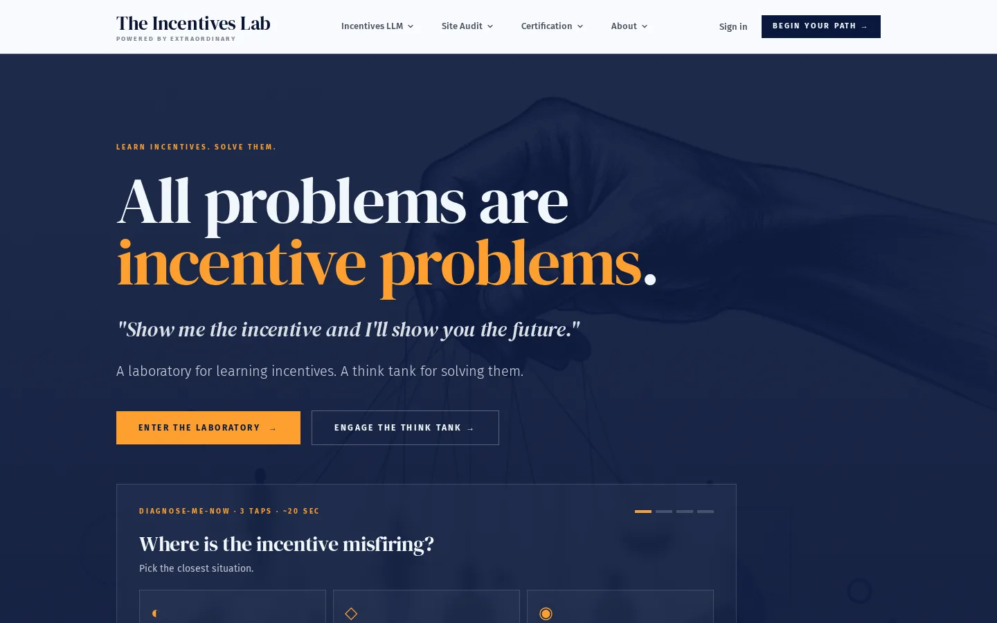 The Incentives Lab website